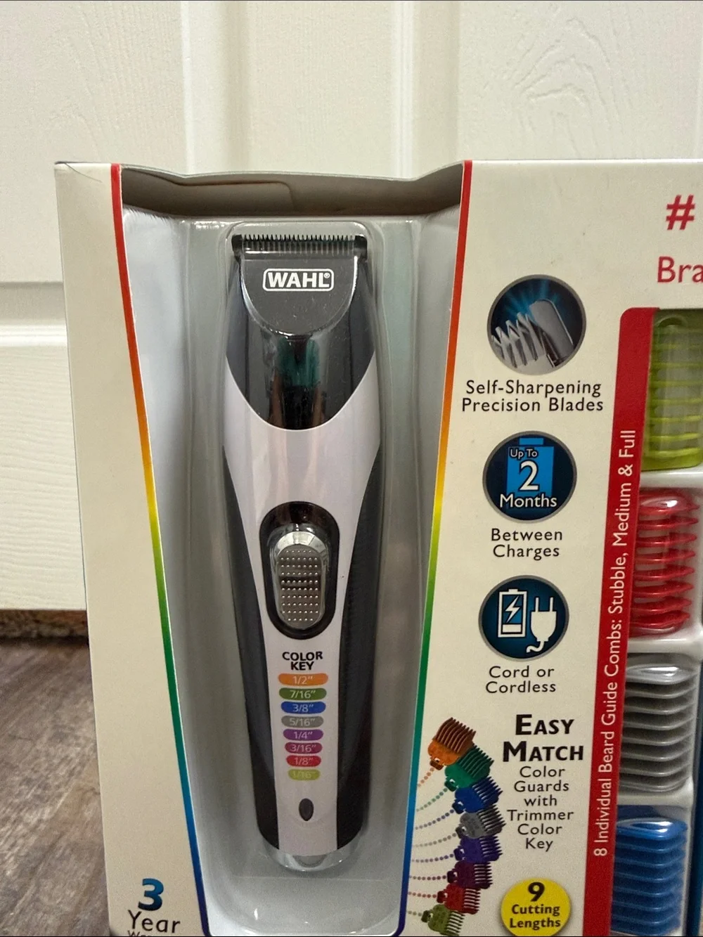Wahl Color Pro Beard Trimmer with Multicolor Guard Set